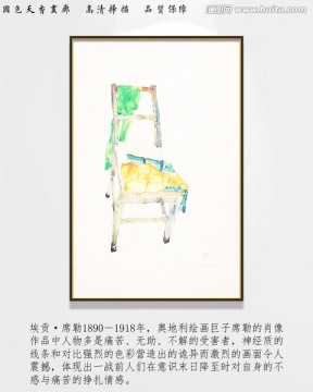 席勒高清抽象油画 画廊品质