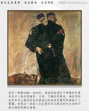 席勒高清抽象油画 画廊品质