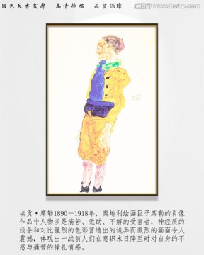 席勒高清抽象油画 画廊品质