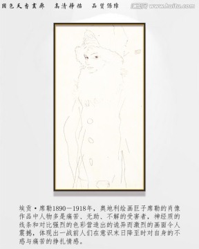 席勒高清抽象油画 画廊品质