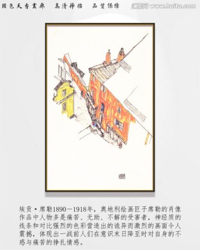 席勒高清抽象油画 画廊品质