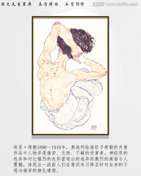 席勒高清抽象油画 画廊品质