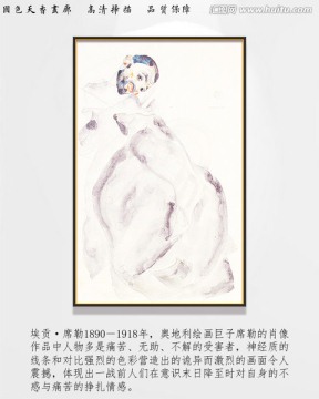 西方简约抽象人体艺术 画廊品质