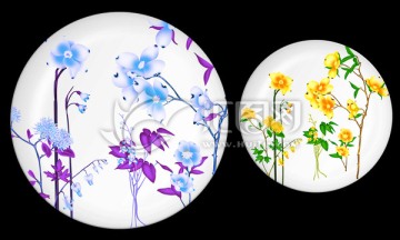 現(xiàn)代手繪花卉花紋小花花片設(shè)計