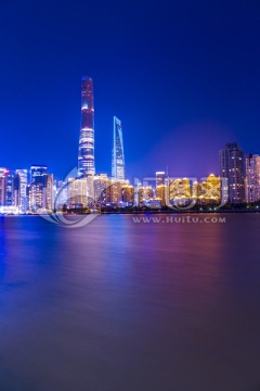 上海陆家嘴天际线夜景