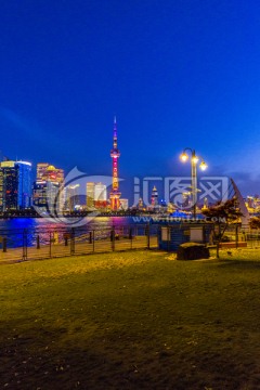 陆家嘴天际线夜景