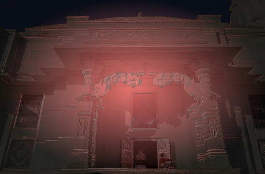 彩色浮雕设计 比拉神庙