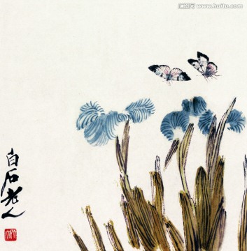 齐白石 花卉国画