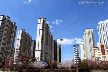 大庆建筑 蓝天 楼房 地标