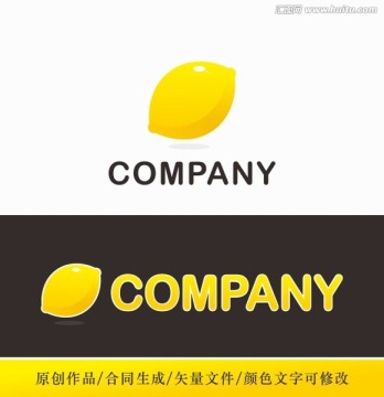 柠檬logo 标志设计