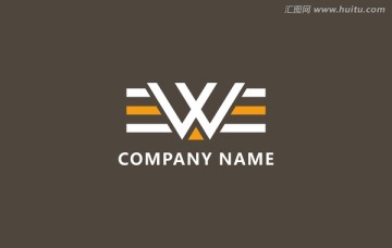 EW字母logo设计