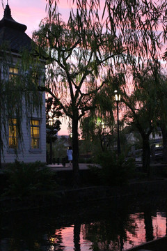 夕阳 街景