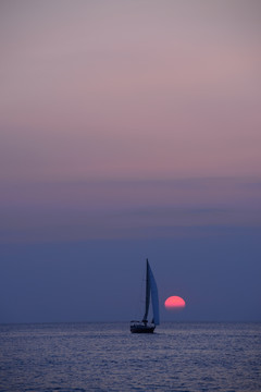 海上日落