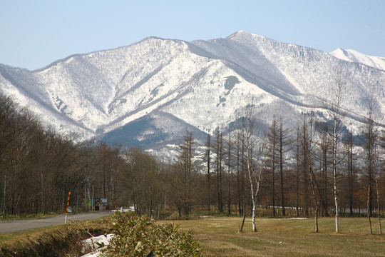 日本北海道雪山