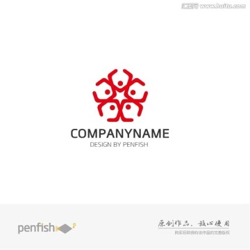 五邊形花朵logo