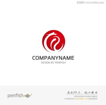 圓形龍形logo