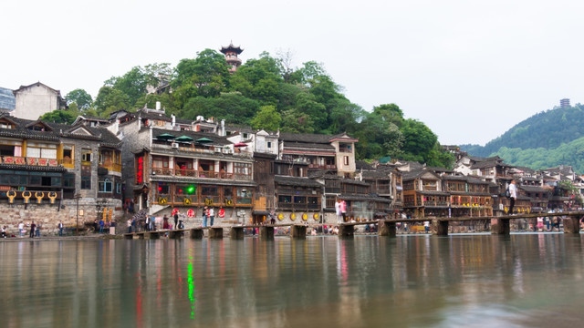 凤凰古城 沱江 风景 山水