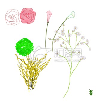 配材花