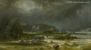 暴風雨油畫