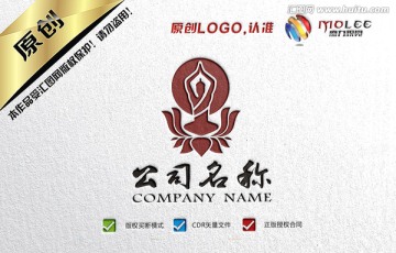 佛 莲花 佛文化LOGO