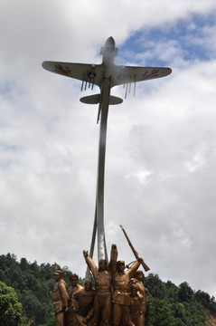 飞机雕塑