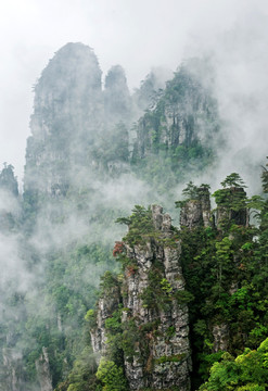 仙境 云雾 莲花山 雾景 云端