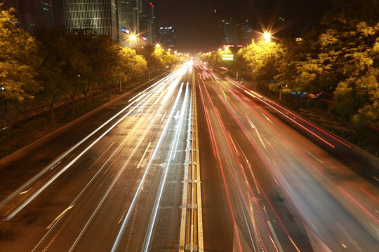 城市交通夜景