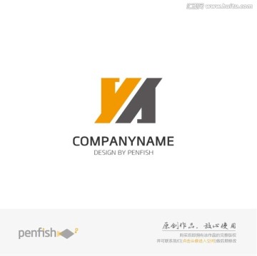 字母Y创意logo或YA