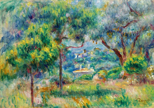 印象派歐洲鄉(xiāng)村風(fēng)景油畫