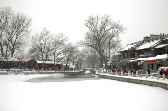 北京银锭桥雪景