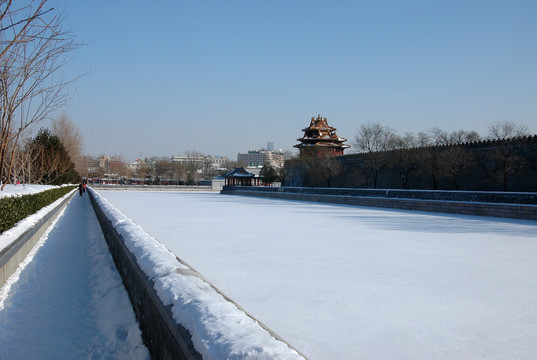 故宫筒子河雪景