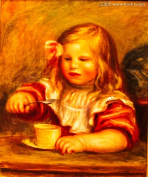 小女孩油畫(huà)