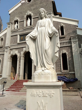 圣母像 雕塑 天主教堂