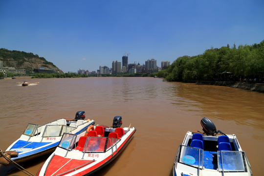 快艇 摩托艇 黄河 水上旅游