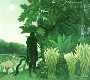 卢梭油画原始森林