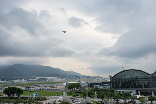 香港国际机场 飞机起飞