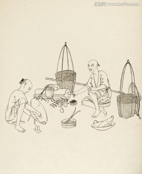 市井人物線描