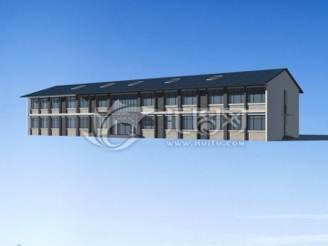 二層辦公樓模型