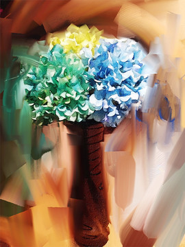 花 油畫（未分層）
