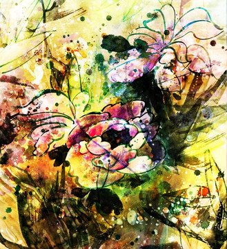 手繪花卉