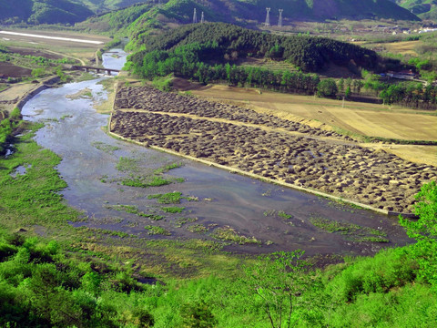 河流与造田地