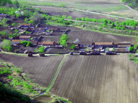 田地里的村庄