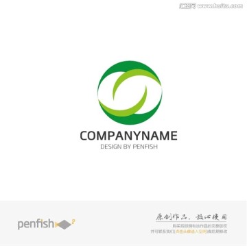環(huán)保健康圓形logo