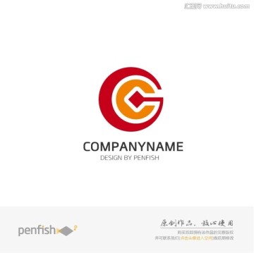 字母GC组合金融logo