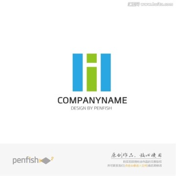 字母HI組合logo