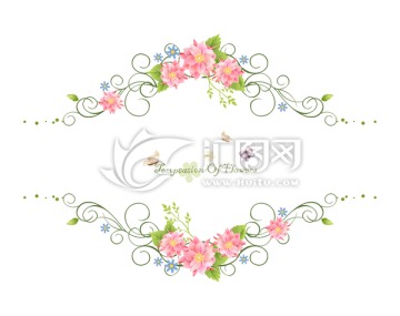 花邊 邊框 韓國花紋