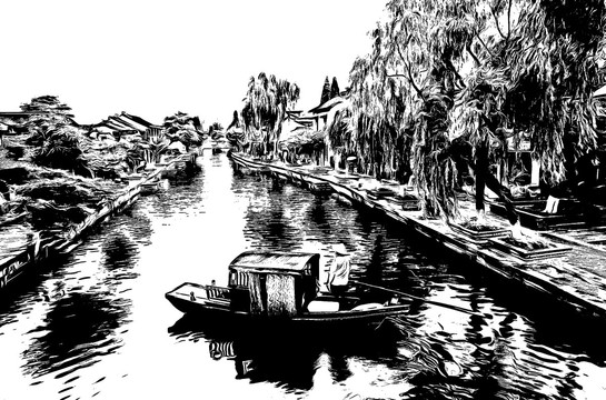 西塘古鎮(zhèn)風(fēng)光（未分層）