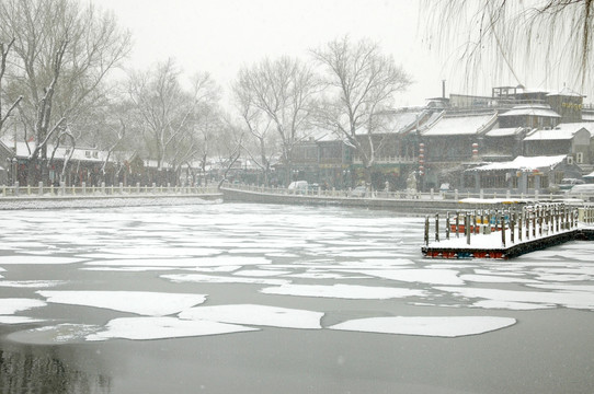 什刹海雪景