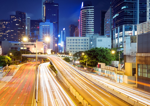 香港摩天大楼夜景