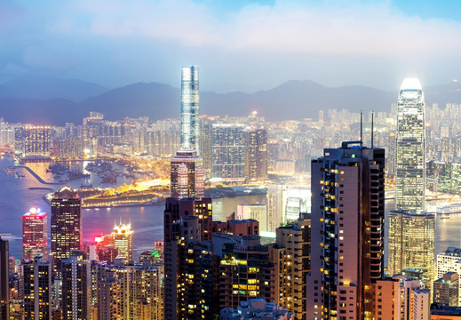 香港维多利亚港湾夜景